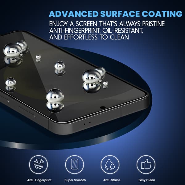 【BEMS】2-Pack Compatible with Samsung S24 Plus Privacy Screen Protector - Tempered Glass 9H - Super Quality 3D