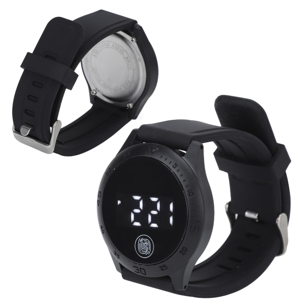HZ2030 LED digitalur Koreansk stil Vandtæt Touch Stilfuldt armbåndsur til mænd Kvinder Studerende Sort ++