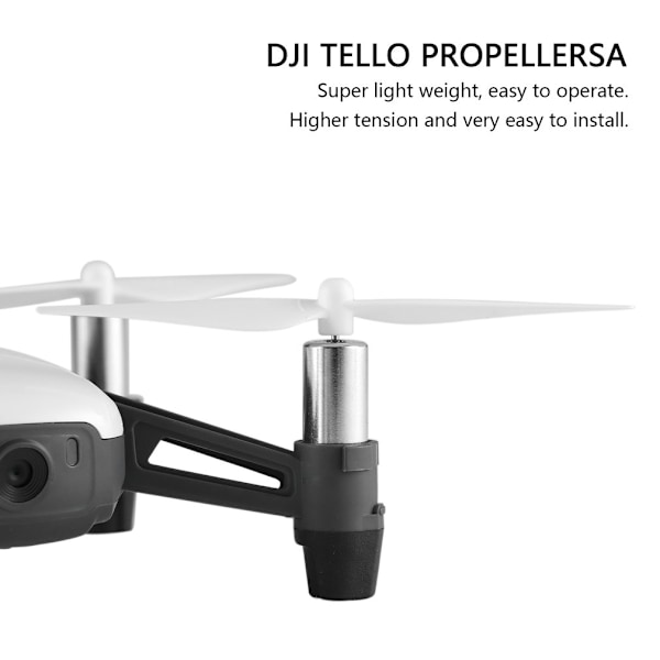 4 par karbonfiberblader av høy kvalitet for DJI Tello