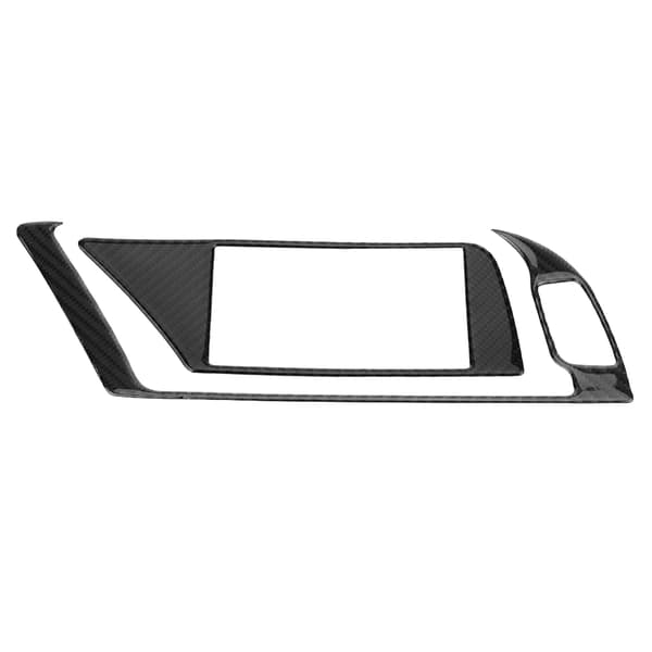 Kulfiber Bil Interiør GPS Navigator Panel Ramme Cover Trim Kompatibel med Audi B8 A4 A5 S4 S5