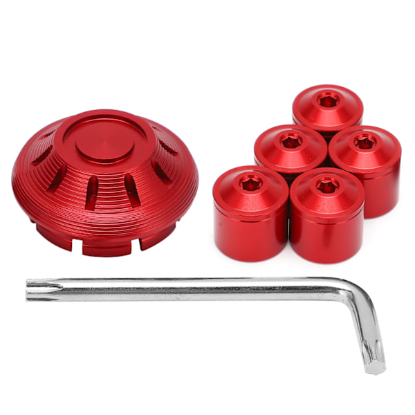 6 stk motorsykkel navkapsel hjul sidekåpe erstatning for Piaggio Vespa GTS GTV 250 300 2017-2020 Rød