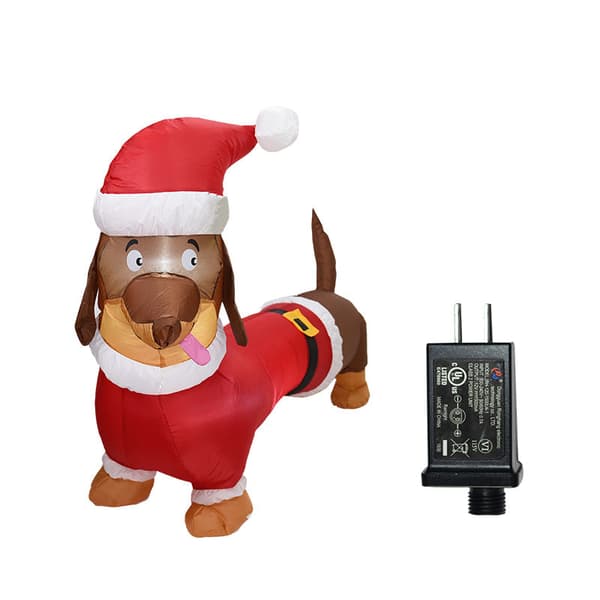 【BEMS】Jule oppustelig model 1,5 M gravhund lys oppustelig model julepynt arrangement Australian regulations