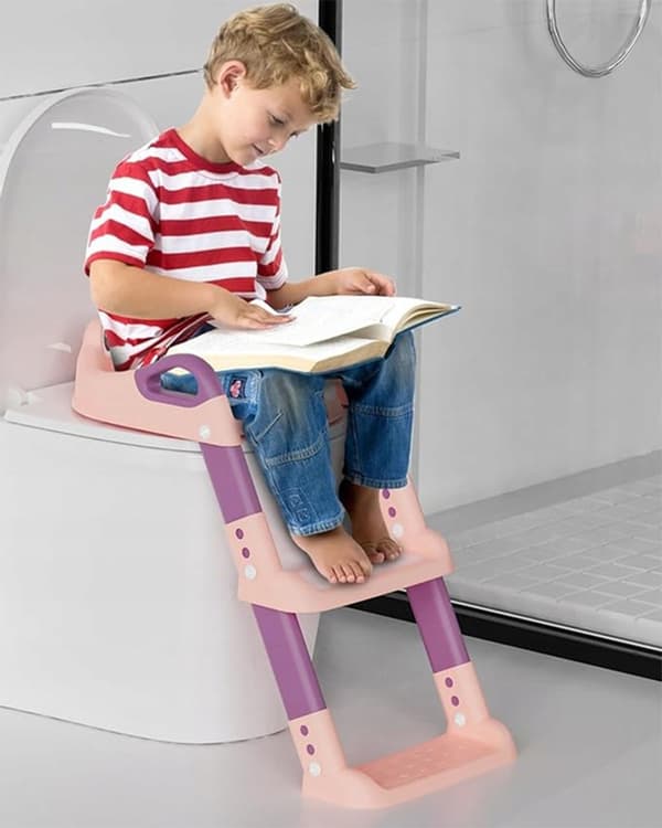 【BEMS】KIDDISTEP Børnetoilettrin Skridsikker Pottetræning Pink