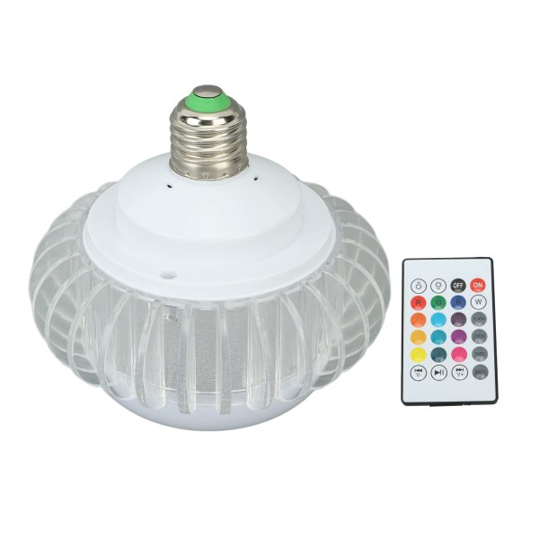 Smart LED lyspære Trådløs Bluetooth lyspære høyttaler E26 E27 RGB fargeskiftende lyspære med 24 taster Fjernkontroll /