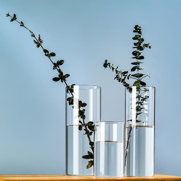 【BEMS】Acrylic Cylindrical Vases, Plastic Cylindrical Flower Vases, Compatible with Wedding Table Decorations, Home Decor, Office Decorations