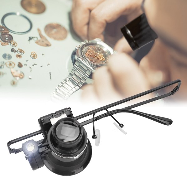 20X briller Type Øyeforstørrelsesverktøy Forstørrelsesglass Lupp Lens klokke reparasjonstilbehør/