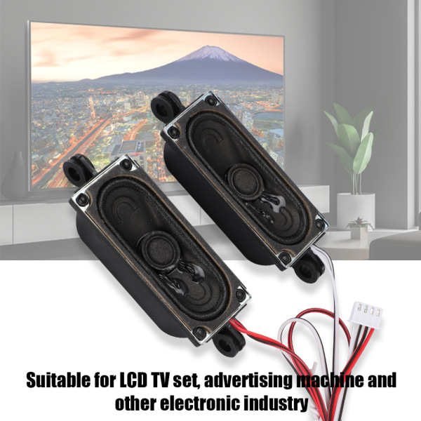 2 stk 4 Ohm 5W TV Box Højttaler Højttaler Lydforstærker enhed til LCD TV reklameafspiller++