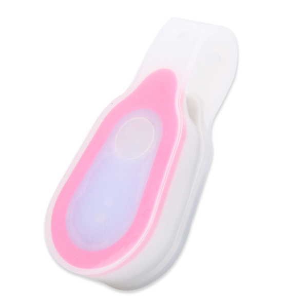 LED Mini Nattlampa - Vattentät Bärbar Utomhuslampa med Silikonklämma (Rosa)