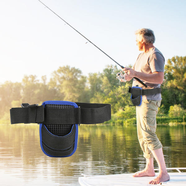 Lett Fiske Stang Holder Oxford Stoff Belte Stropp Fiskeutstyr Tilbehør Midje Belte