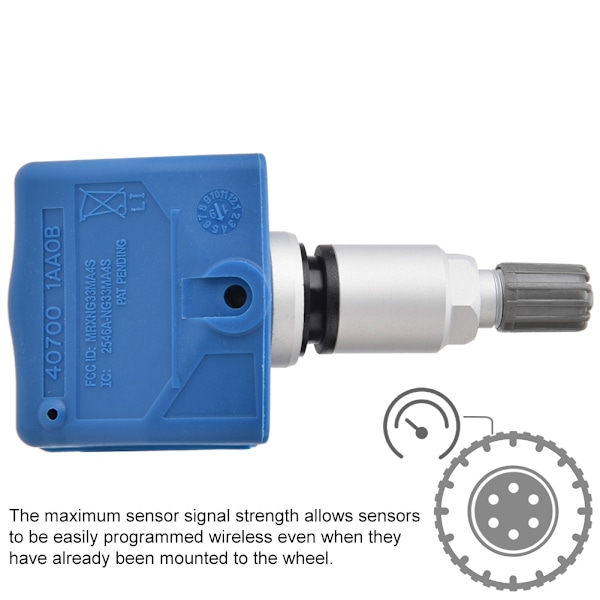 1 st Däcktrycksövervakningssystem Sensor 40700-1AA0B Passar för Infiniti