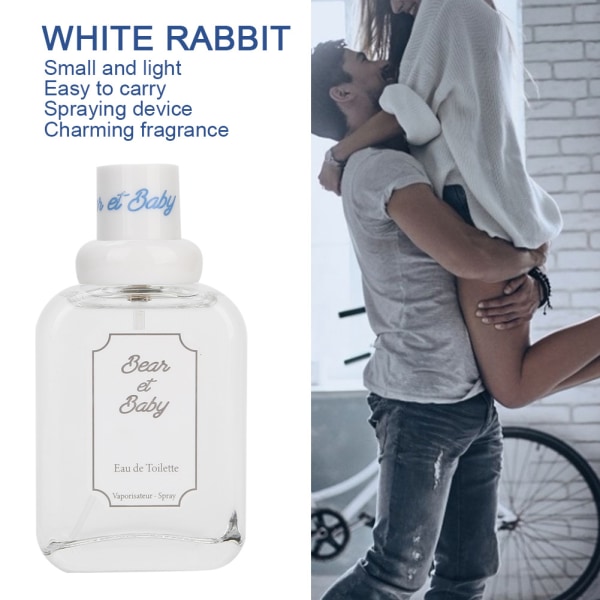 50ml parfumespray Langvarig let duft kropsparfume til kvindelige studerende Hvid kanin -