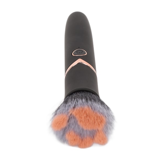 Makeup Brush Foundation Blush Loose Powder Brush 10 Gears Vibration Elektrisk Massasjebørste Svart ++/