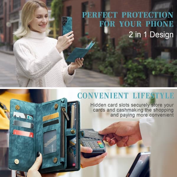 【BEMS】Kompatibel med Galaxy S23 Ultra Deksel/Deksel Magnet 2i1 Multifunksjonell 170
