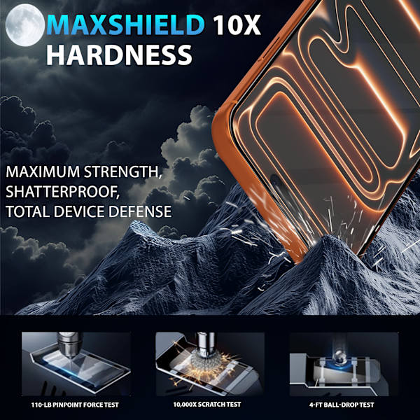 【BEMS】2-Pack iPhone 17 Pro Max Screen Protector & 1-Pack Lens Protector - Tempered Glass 9H - Super Quality 3D
