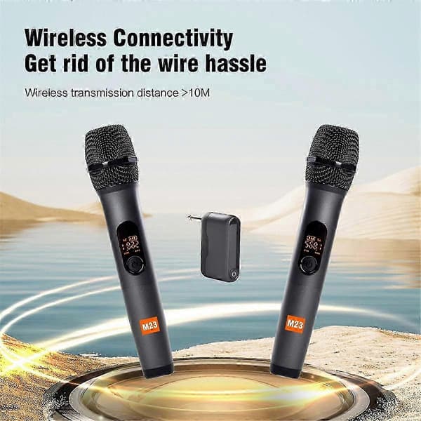 Ny Universal Mikrofon Hjem USB Trådløs Mikrofon Live-udsendelse Radio Digital Display Mikrofon Black