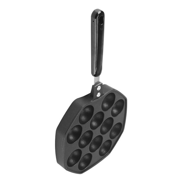 Non-Stick Takoyaki Grillpande - 12 Hulrum, Aluminium Bageform til Oktopusbolle og Pandekagefremstilling