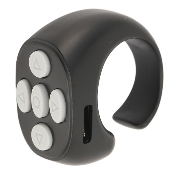 Bluetooth-fjernkontroll Multifunksjonsringdesign Trådløs telefon Selfie-utløser for hjemmet Svart ++