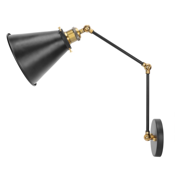 Væglampe E27 Vintage industriel metal væglampearm Justerbar sengelampe AC85‑265V/