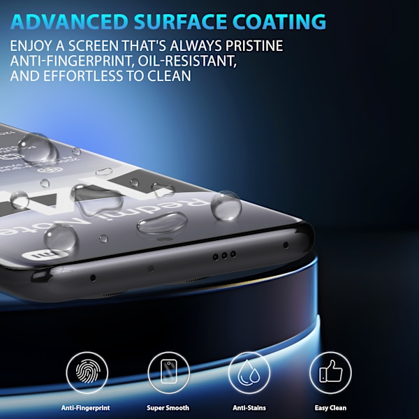 【BEMS】2-Pack Compatible with xiaomi Redmi Note 14 Pro Screen Protector - Tempered Glass 9H - Super quality 3D