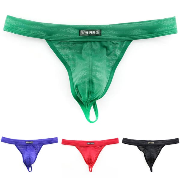Herreundertøy Pustende Sexy Truser Stringtruser Lav Midje Rød Rød Red S