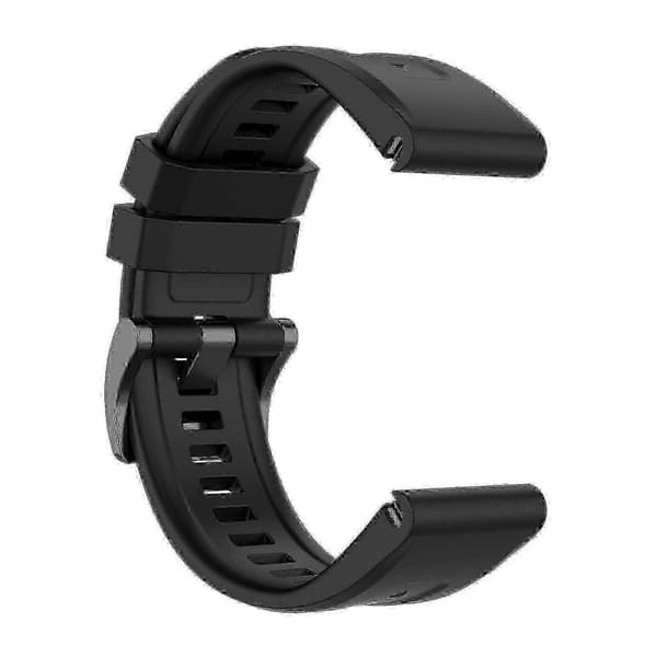 32 mm andningsbart silikonarmband Kompatibel med Garmin Fenix smartklocka Black