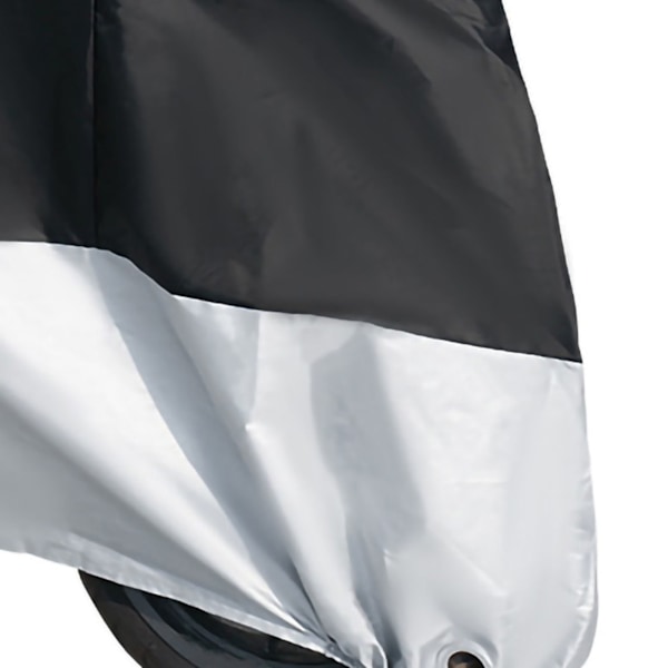 Stort Motorcykelskydd Tjockt Dammsäkert Vattentätt Motorcykelskydd med Elastiskt Band för Utomhus Uppgraderad Version Svart Silver 4XL Vanligt