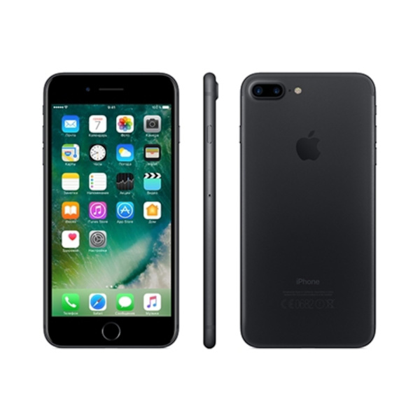【BEMS】Matte Black Case for Compatible with iPhone 8 Plus Svart black