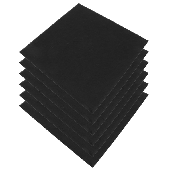 TIMH 6 kpl ääntä vaimentava levy, akustinen polyesterikuitu, äänieristys, palonkestävät äänenvaimenninpaneelit (musta)