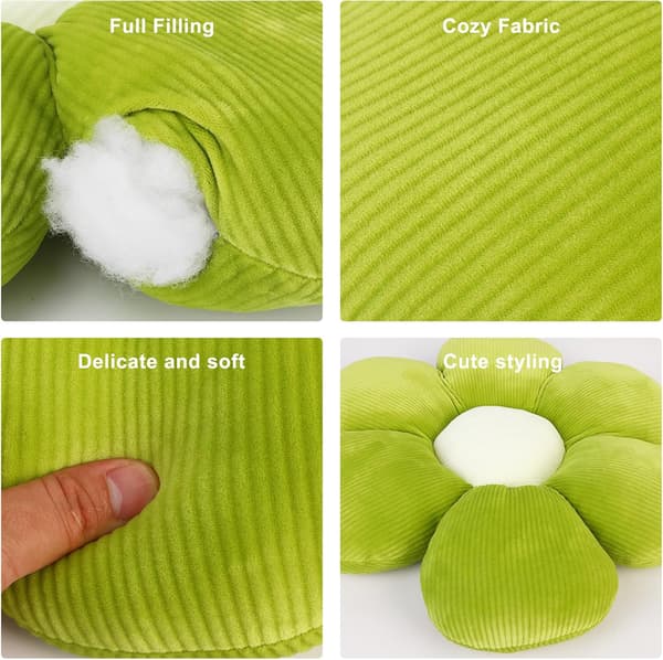 Blomsterpude, 40 cm blomsterformet sædepude, gulvmåtte sædepuder til sofa, hjem, sofa og bil