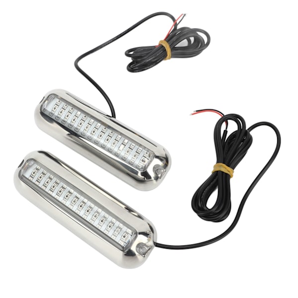 2 stk. 42LED Bådhæklys 10‑36V IP68 Vandtæt 1500LM Super Bright Marine Hæklys Blåt Lys