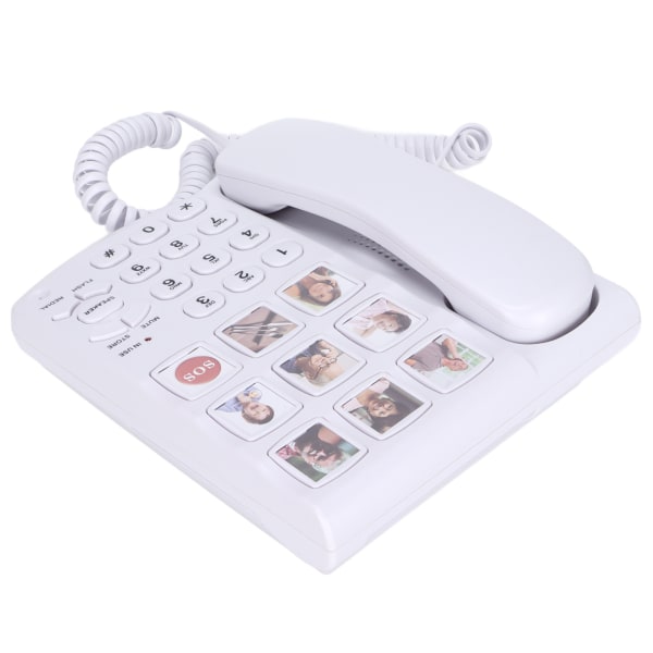 TIMH LD‑858HF ison painikkeen puhelinvahvistettu valokuvamuisti langallinen lankapuhelin eläkeläisille iäkkäille