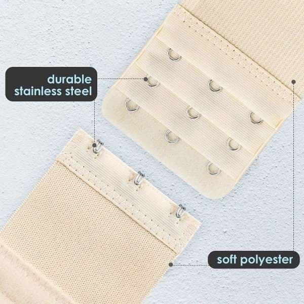 【BEMS】10-pack behåförlängare - Svart, Vit, Beige - 2 olika bredder multifärg multicolor