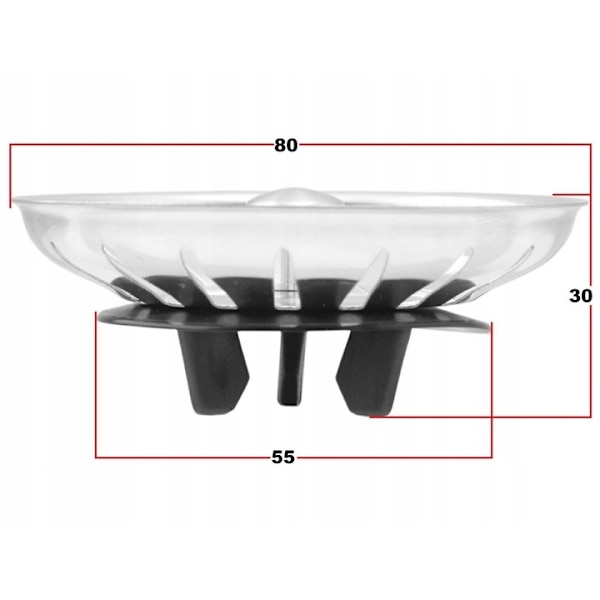 【BEMS】Plug Compatible with IKEA Kitchen Atlant / Domsjö / Sil Compatible with Sink - Basket Strainer 49