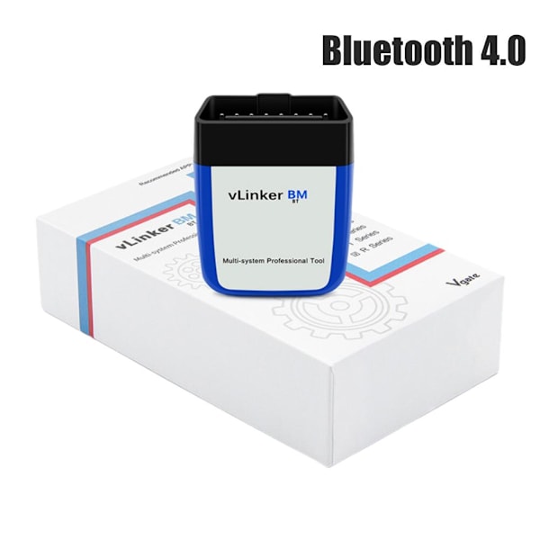 Vgate Vlinker BM + OBD2 V2.2 Bluetooth Dual Mode 4.0 Diagnostic Automobile Fault Detector kompatibel för Android/för IOS