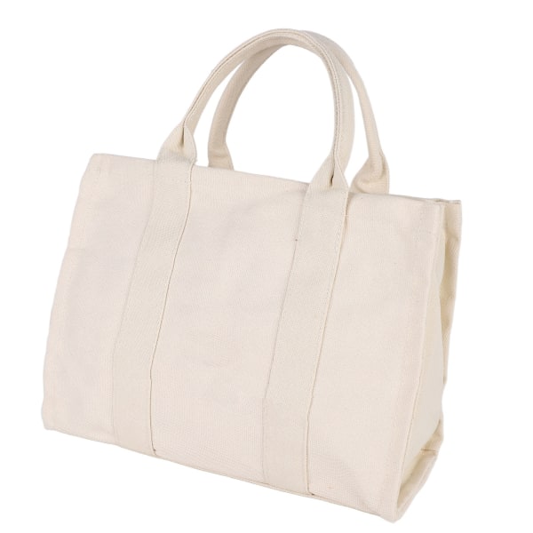 Tygväska Dam Canvas Single Shoulder Skol Casual Handväska med dragkedja Justerbar rem Beige M