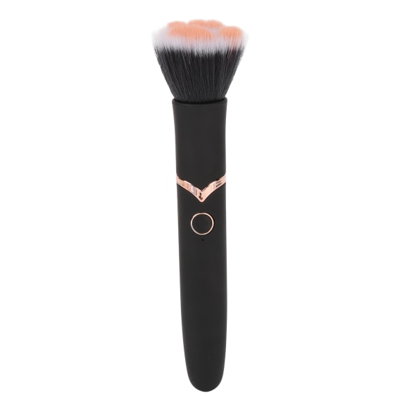 Makeup Brush Foundation Blush Loose Powder Brush 10 Gears Vibration Elektrisk massageborste Svart ++/