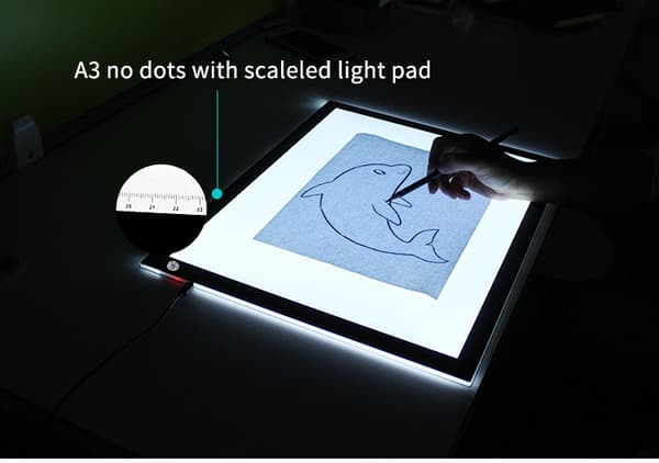 LED-valopöytä piirustusalusta mittakaavalla A3 1011
