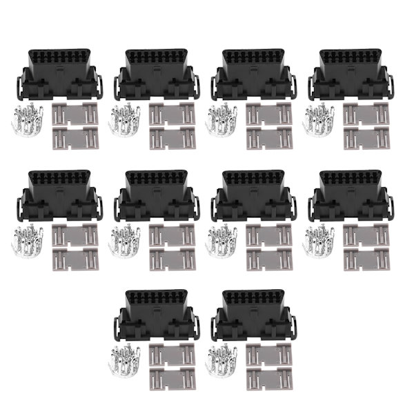 OBD2 II 16-stifts honkontakt OBDII-kabelbil Auto Adapter Plug Shell Kit för Kia J1962
