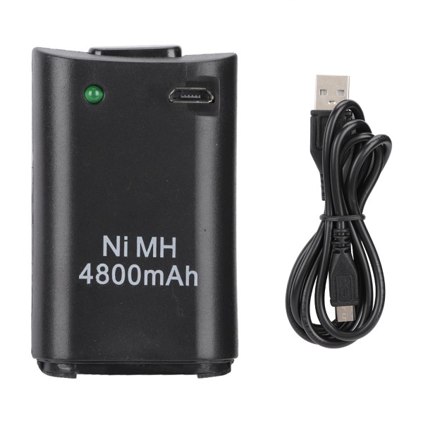 2-i 1 4800mAh oppladbar gamepad Ni MH-batteri for Xbox 360-kontrollkonsoll++