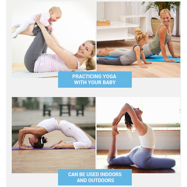 Slank Anti-Skrid Yoga Måtte 4MM til Hjemmetræning og Pilates