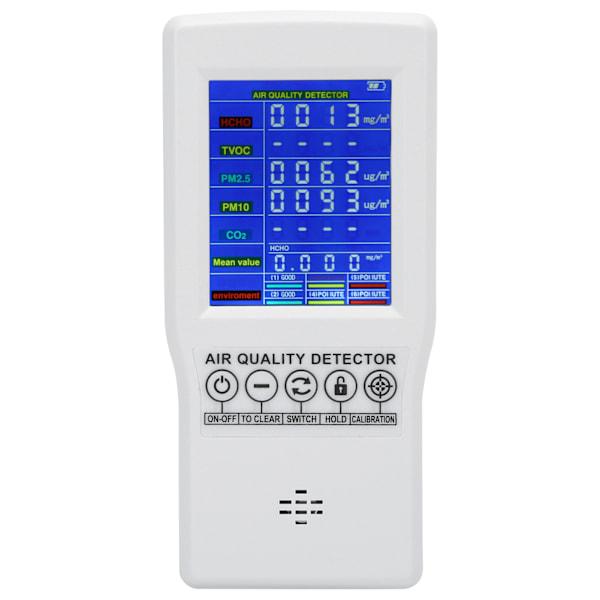 Præcis CO2-detektor PM2.5 PM10 CO2 Formaldehyd Digital Monitor Tilbehør