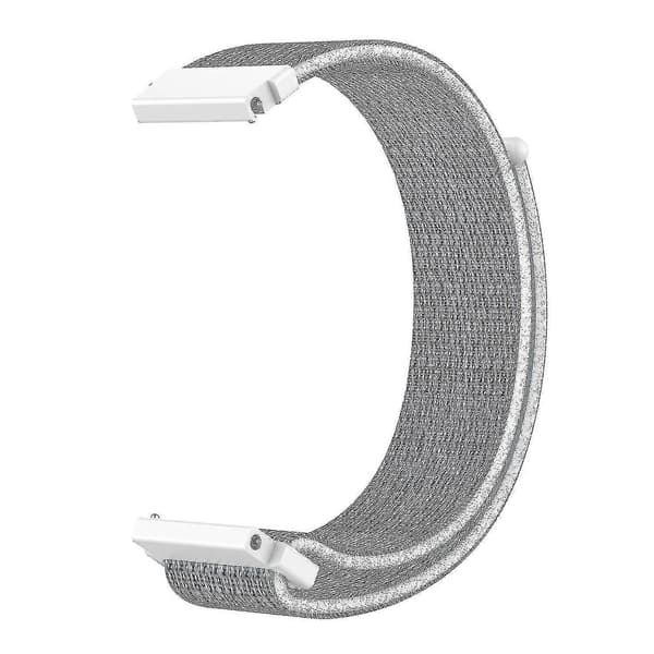 Til Garmin Forerunner 265s / 255s / Venu 2s rem 18mm universel justerbar nylon urrem - orange Grey White