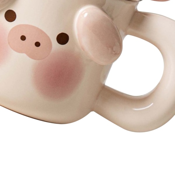 TIMH sarjakuva kahvimuki lusikkakannella Söpö ihana eläimen muotoinen maitokuppimuki toimistokoulun sikatyypille