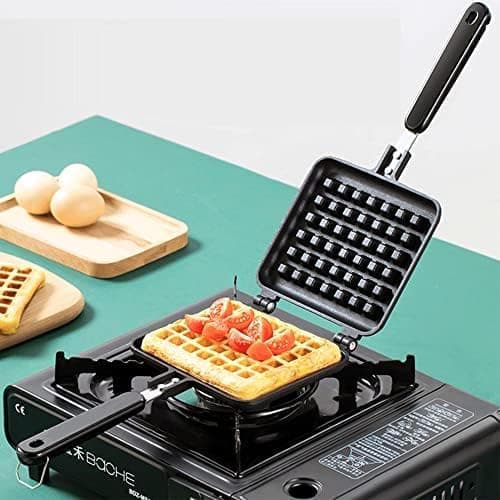 Vaffeljern, vaffelform, non-stick vaffelbakeutstyr i aluminiumslegering, for gasskomfyr