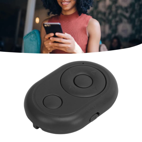 Kamera Fjärrkontroll Trådlös Bluetooth Mobiltelefon slutare Fjärrkontroll Selfie Button Clicker Svart /