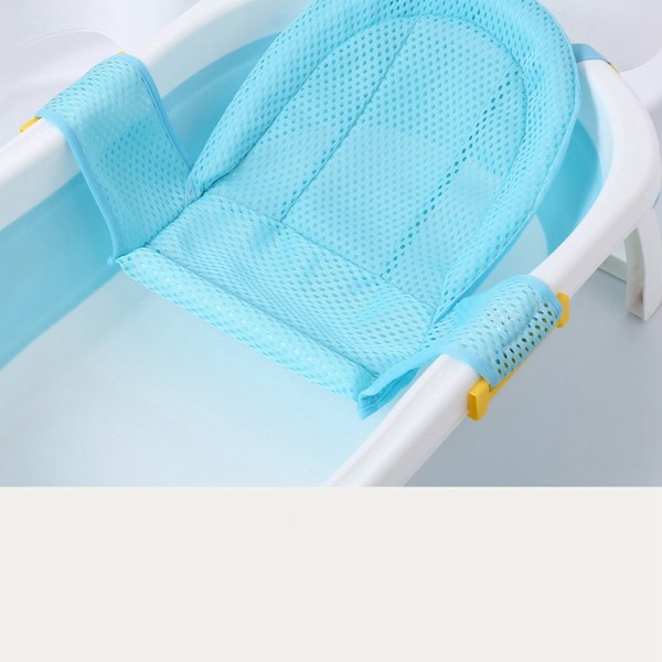 TIMH Baby Bath Net Slip Proof Mesh Komfortabelt Baby Bath Sete Støttenett med 5 sikkerhetsstøtte hjørne for Baby Newborn Rosa
