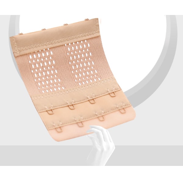 【BEMS】Elastisk BH-förlängare 2 rader 4 hakar 3-pack 23