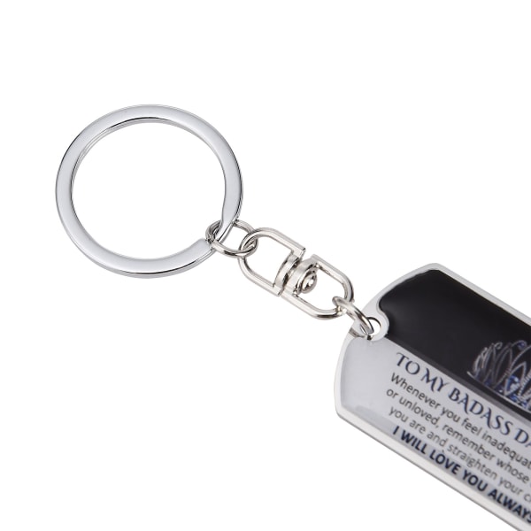 Metallnyckelring kronnyckelring som souvenir till ditt barnbarns nyckelring-+