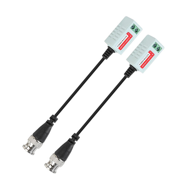 2 kpl Kannettava HD-CVI/HDVI/AHD Passiivinen Videobalun-lähetin-vastaanotin-kaapeli Kierretty Lähetin Kameralle