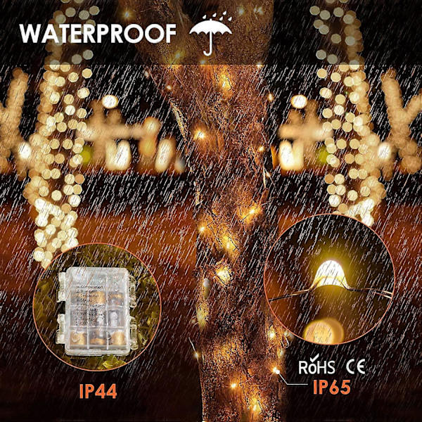 【BEMS】2 * 10M/200 LED Battery Operated String Lights, Compatible with Christmas